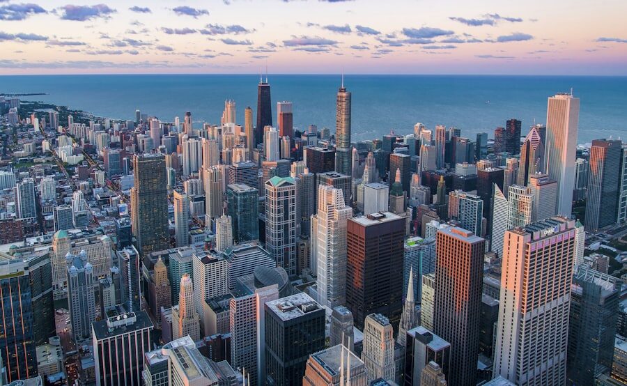 The Chicago, Illinois skyline