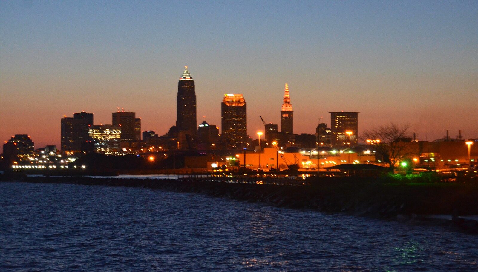 The Cleveland, Ohio skyline